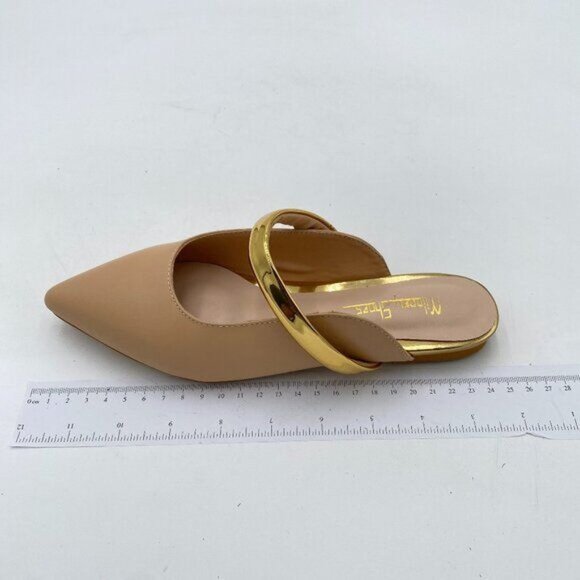 Women Comfortable Closed Pointed Toe Flat Mule Strappy Slip On Sandal Backless - Picture 2 of 8